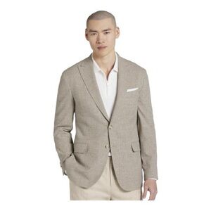 JOE Joseph Abboud Men’s Modern Fit Stretch Tan Plaid Sport Coat Blazer Size 48